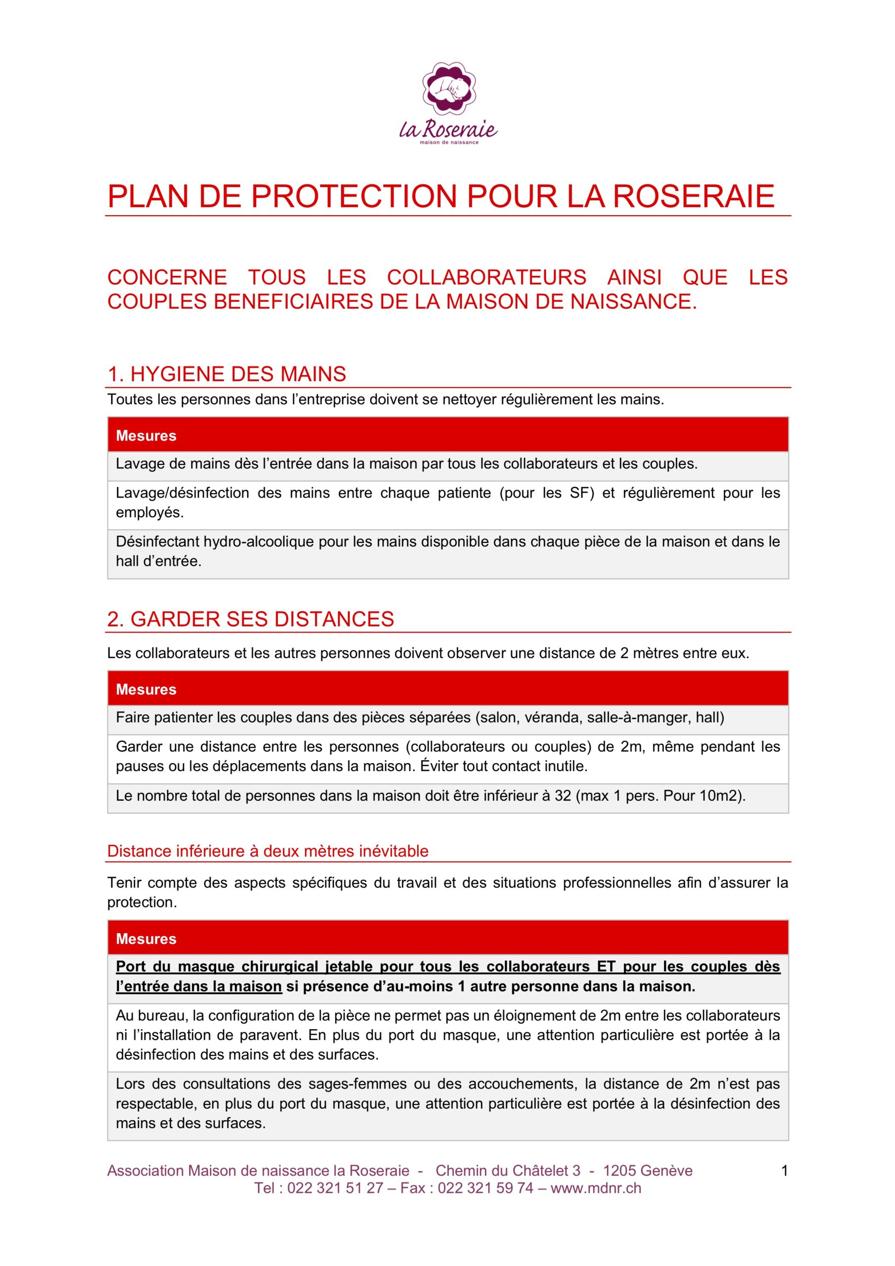 Publication du plan de protection pour les bénéficiaires de la